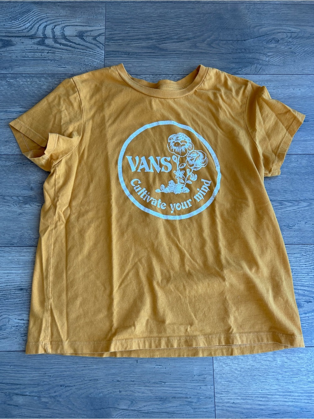 🛹 VANS Yellow Graphic Tee - Cultivate Your Mind